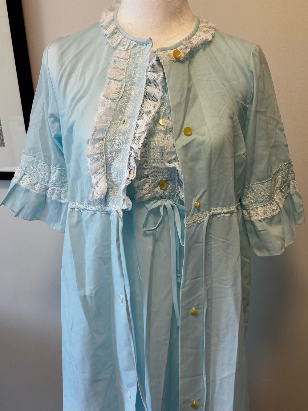 Vintage 1960s babydoll nightgown set